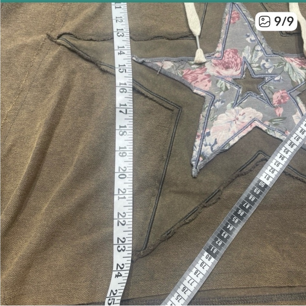 POL Star Floral Patterned Women's Hoodie Long Sleeve Top - Picture 9 of 10